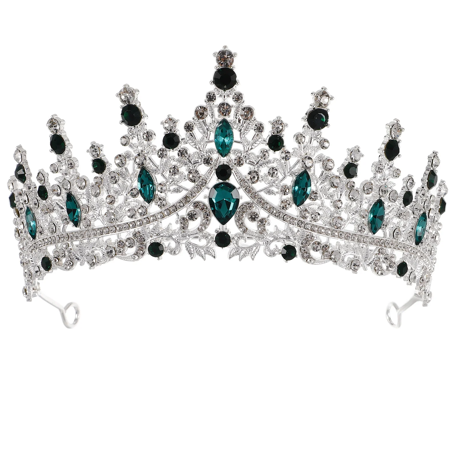 HONMEET Queen for Women Green Rhinestone Birthday Party Adult Accessory