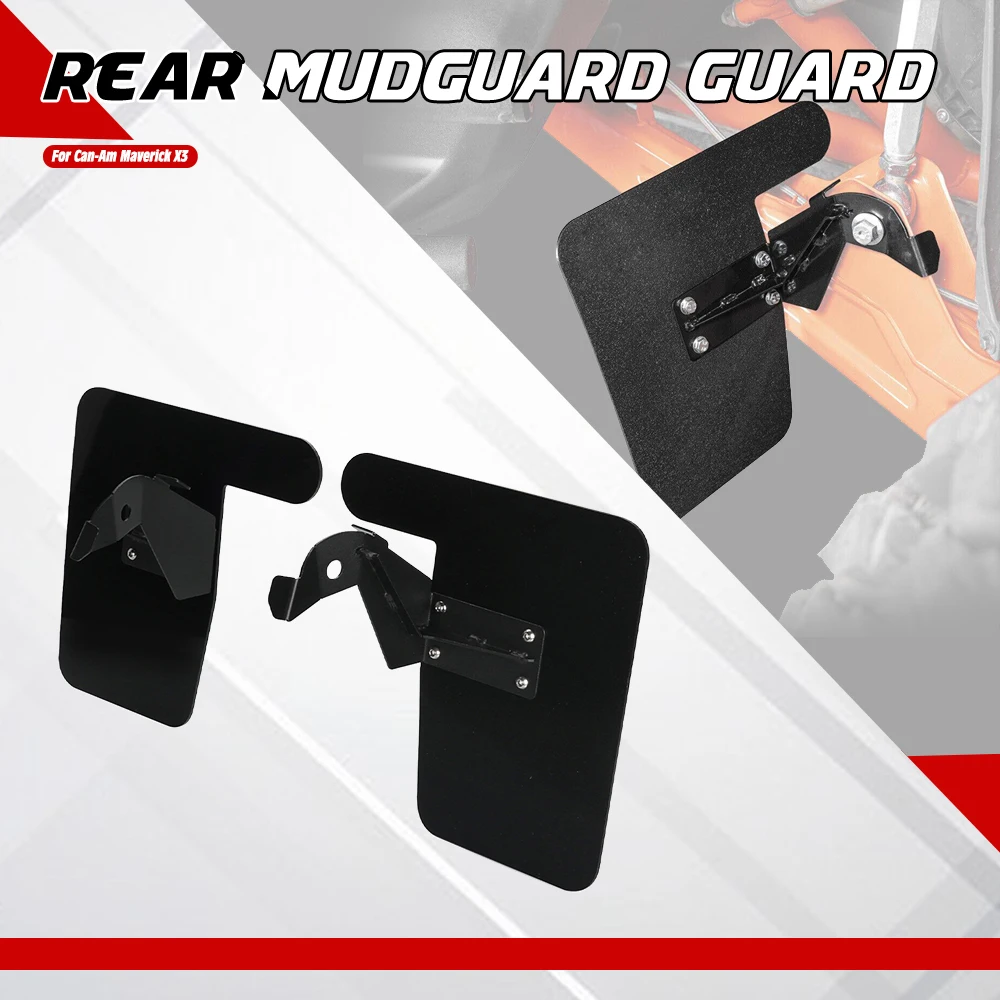 

ATV For Can Am Maverick X3 Turbo R RS (XRS) RR XRC XMR 2017-2024 2023 2022 2021 72" Rear Hugger Fender Trailing Arms Mud Flaps