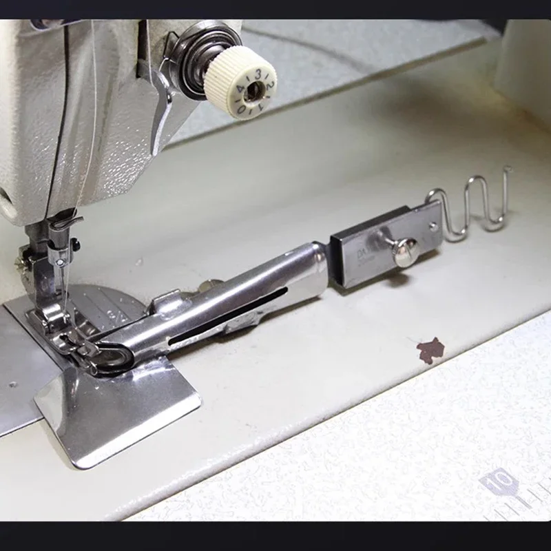 

New Industrial Sewing Machine Folders Tape Binder For Industrial 1Needle Lockstitch With Rubber Band Ribbon Hemming Presser Foot
