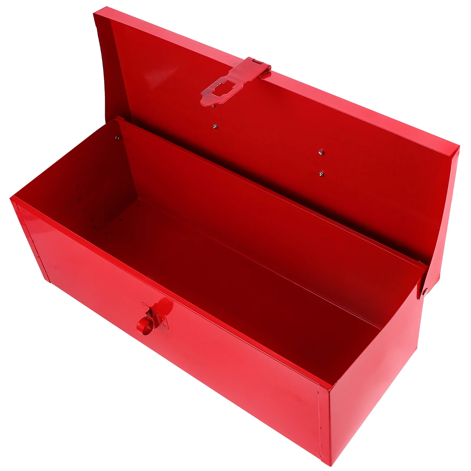 Red Single layer Thickened Iron Toolbox Lightweight Portable Shock resistant Large Capacity Tool Storage Box Household