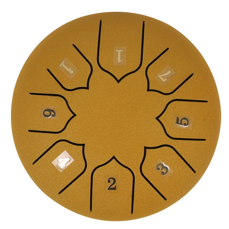 6 Inch 11/8 Tone Ethereal Drum, Steel Tongue Drum Professional Musical Instrument C Zero Basic Entry To Play Ethereal Drum