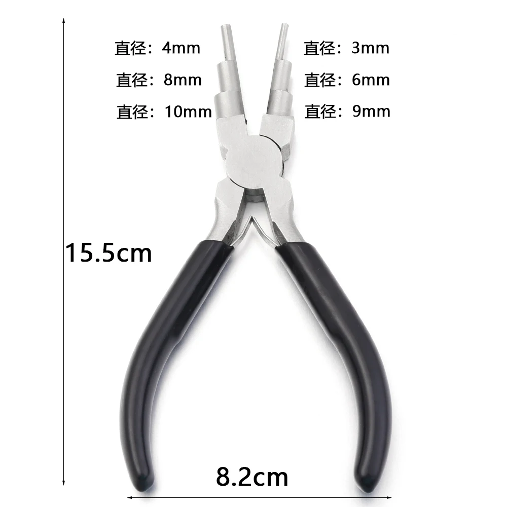 1pc 6 Section Jewelry Pliers Carbon Steel Round Nose Needle Nose Pliers For Jewelry Making DIY Wire Looper Tools Accessories
