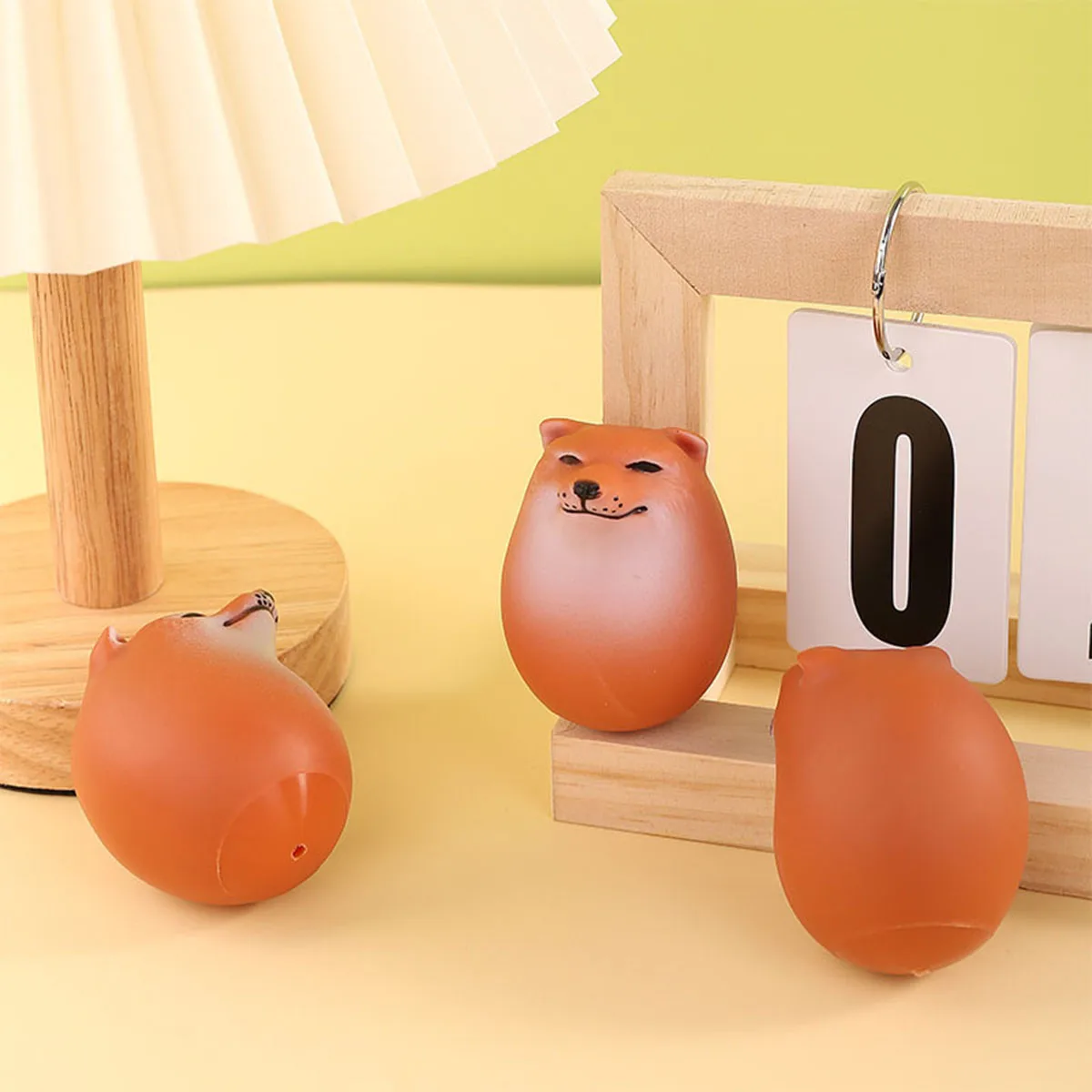 Creative Shiba Inu Realistic Egg Shape PVC Desk Decor Dog & Egg Union Decorations For Home Offices Fun Christmas Gifts