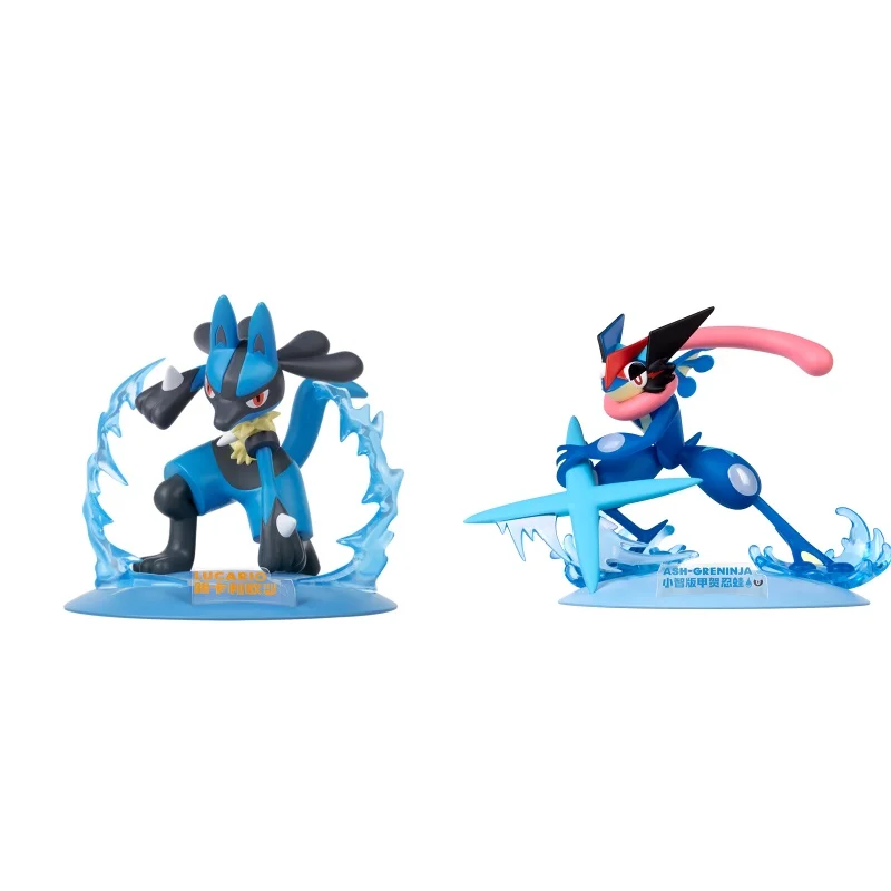 Figura de Acción de Anime Pokémon, Lucario, Ash, Greninja, Bond Phenomenon, Modelo de Juguete, Adorno de Escritorio, Regalo Oficial de Funism