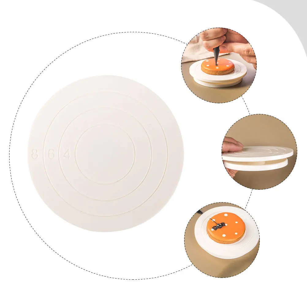

Cookie Decorating Turntable 360 Degree Revolving Stable Non Skid Sugar Cupcake Decorating Stand Cookie Turntable