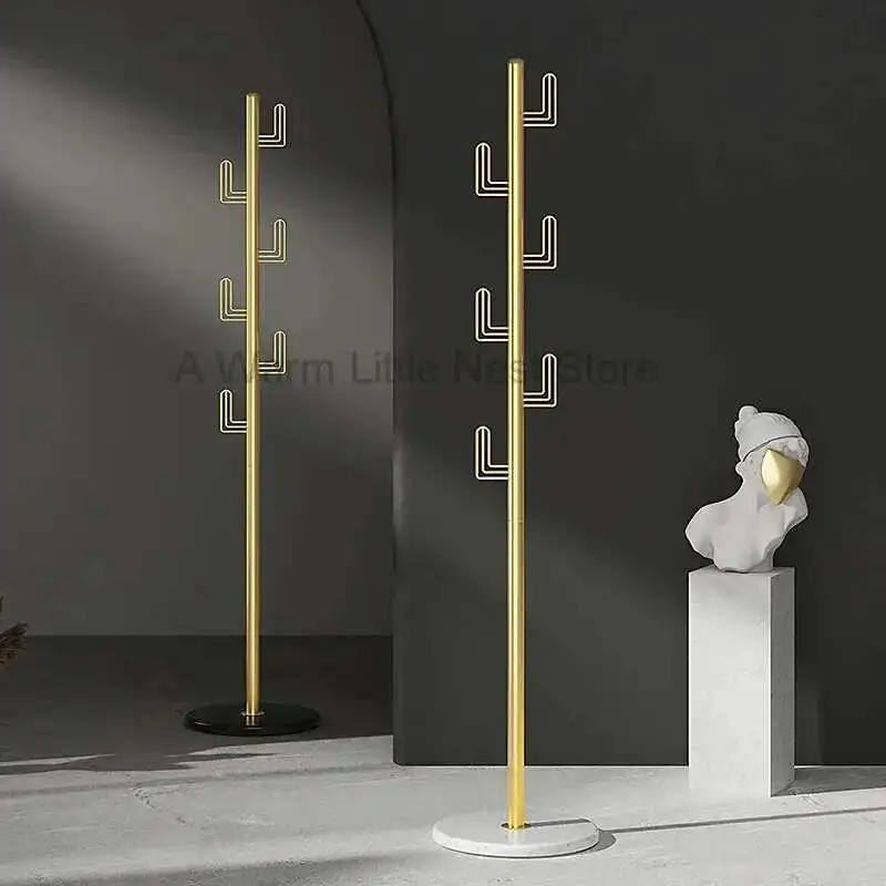 

Gold Industrial Clothes Rack Aesthetic Metal Nordic Shelf Clothes Rack Stand Floor Appendiabiti Da Terra Entrance Furniture