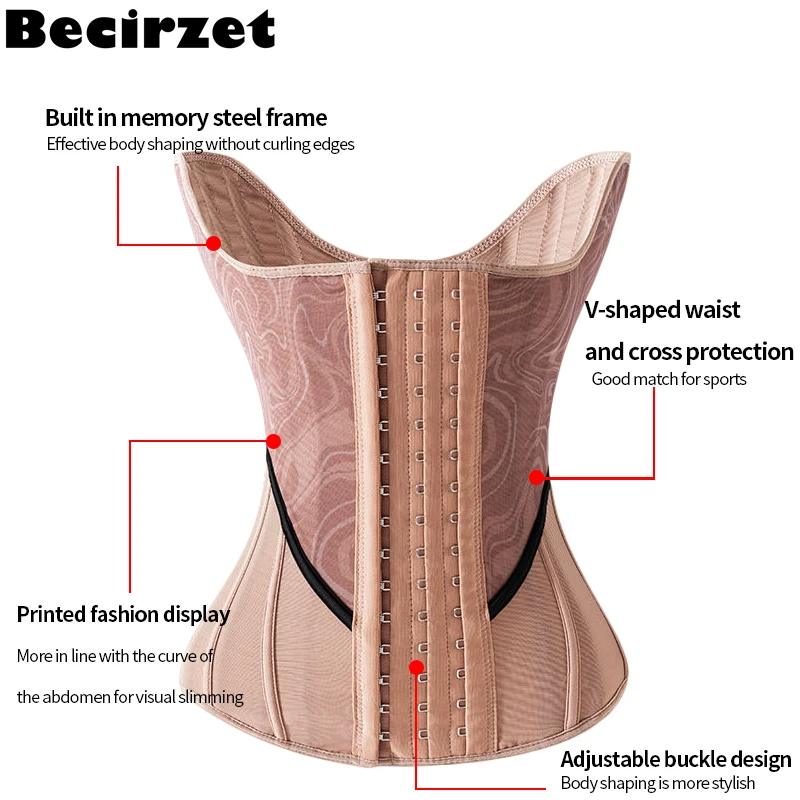 Becirzet U Chest Waist Trainer Body Shaper Tummy Slimming Body Shaper Girdle Abdominal Compression Women's Underwear