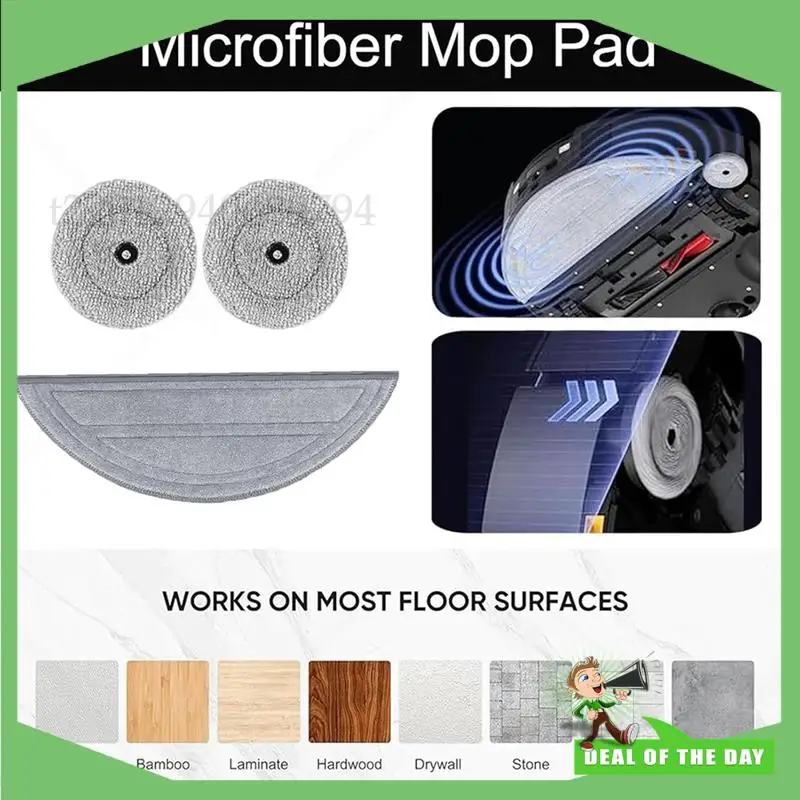 -ABPO 6PCS Mopp Pads Ersatz Für Roborock Saros 10 / G30 / Roborock S9 Maxv Ultra Staubsauger Teile waschbar Wischen Pad