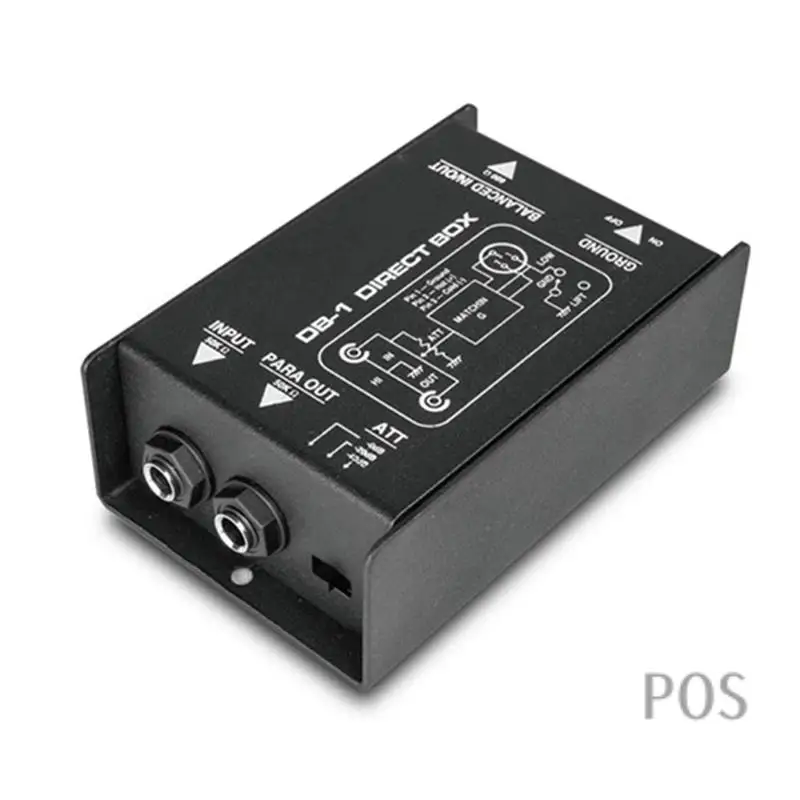 Professional DIRECT BOX Single Channel Passive DI-Box Balanced & Unbalance Signal New-POS