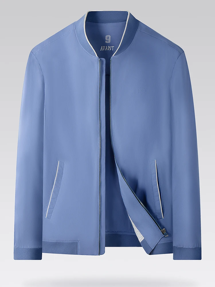 

Мужская универсальная комфортная куртка-бомбер с воротником-стойкой, простая, легкая, для осенне-весеннего сезона, приталенного кроя