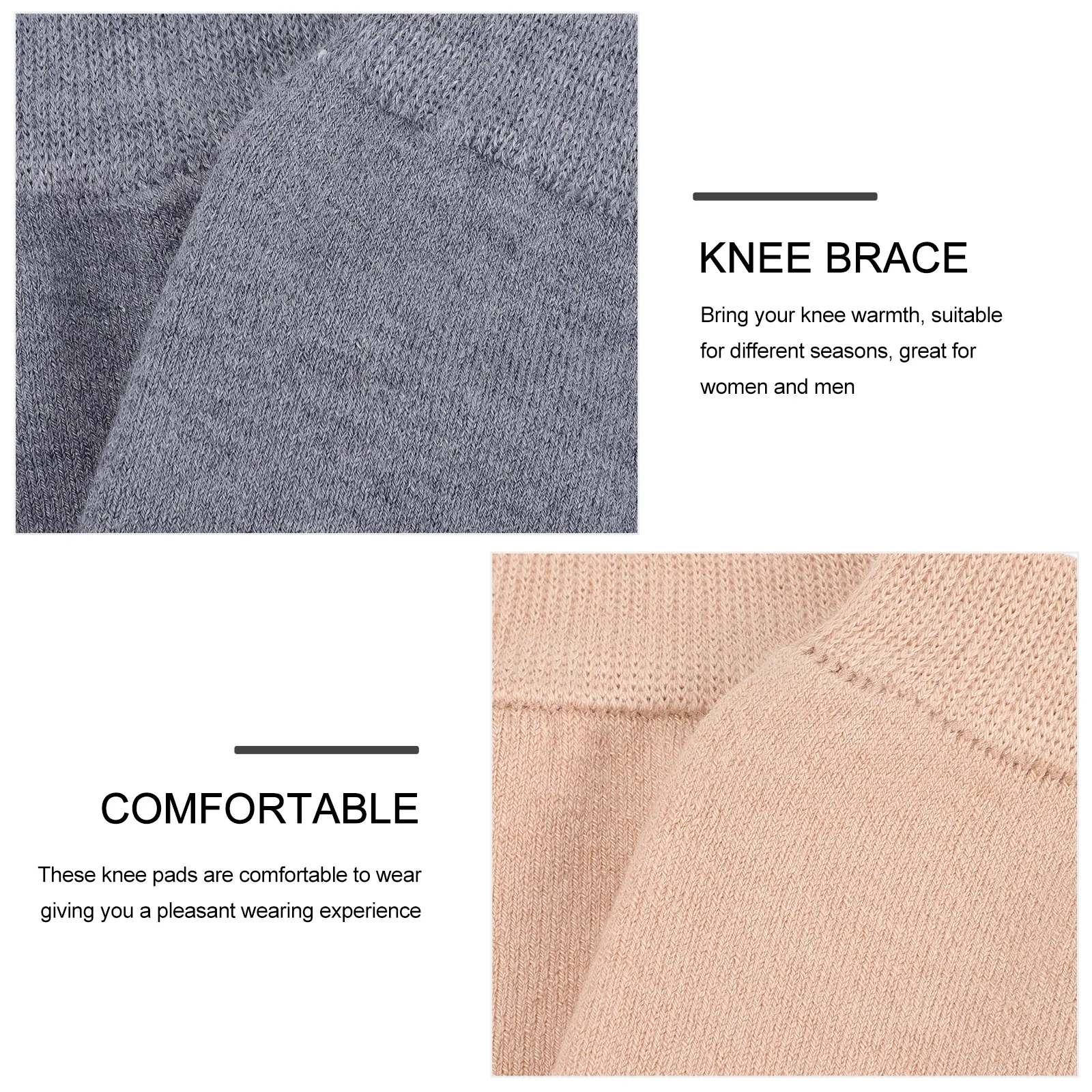 

4 Pairs Knee Warmers Compression Leg Sleeves Pads Protector Lightweight Women Men Winter Sports Health Care Wellness