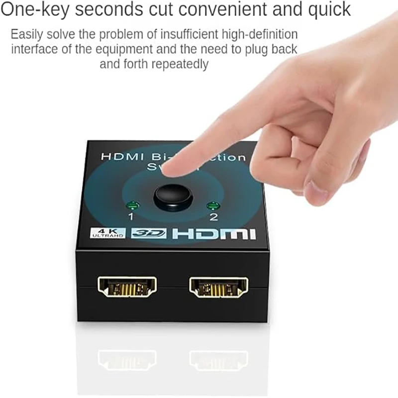 HDMI-compatible Switch Bi-Direction 2.0 Splitter 1x2/2x1 Adapter 2 in 1 out Converter for PS4 Pro/4/3 TV Box 4K Switcher image 4