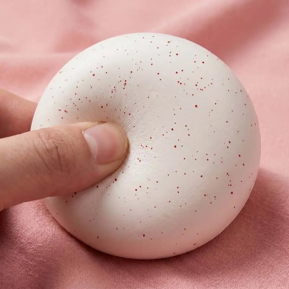 Soft Cute Slow Rising Macaron Bread Squeeze Hand Relax Simulated Round Bread Squishy Calming Pinch Bread Toast Sensory Adult