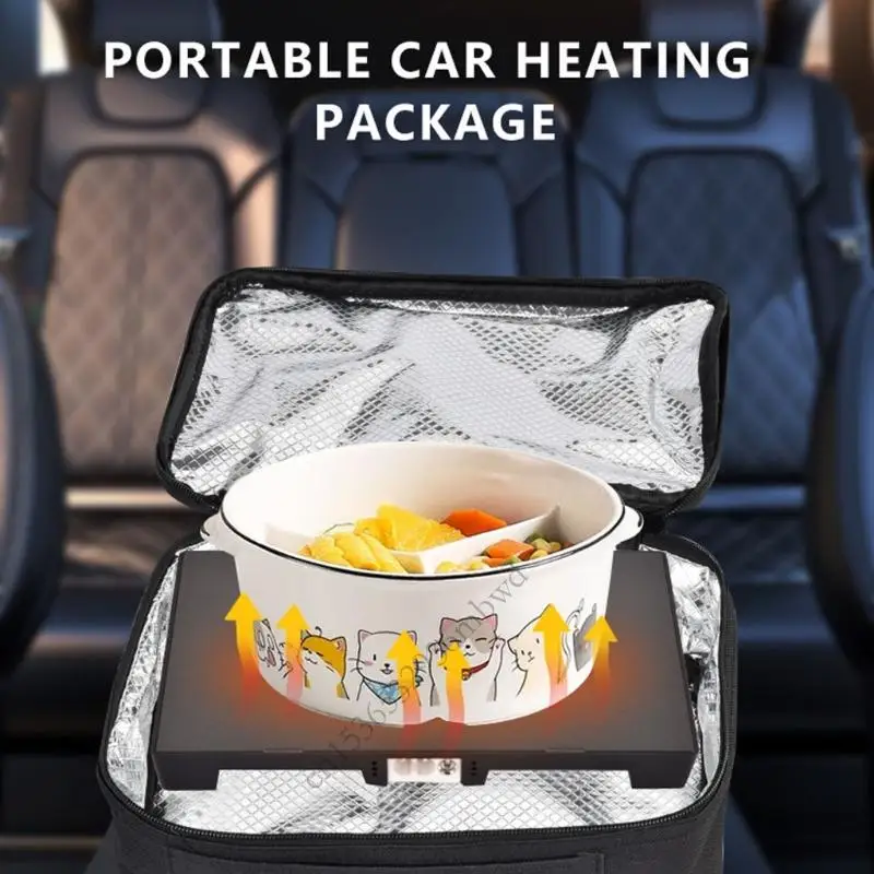 

K43D European Styles Electric Heating Lunch Bag Aluminum Foil Insulated Thermal Container For Office Commutes Travel