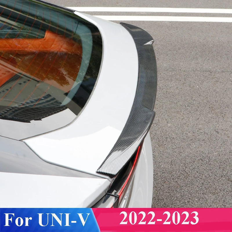 For Changan UNI-V UNI V 2023 2022 ABS Car Sport Spoiler Exterior Decorative Rear Wing Pressure Fixed Cover No Punching