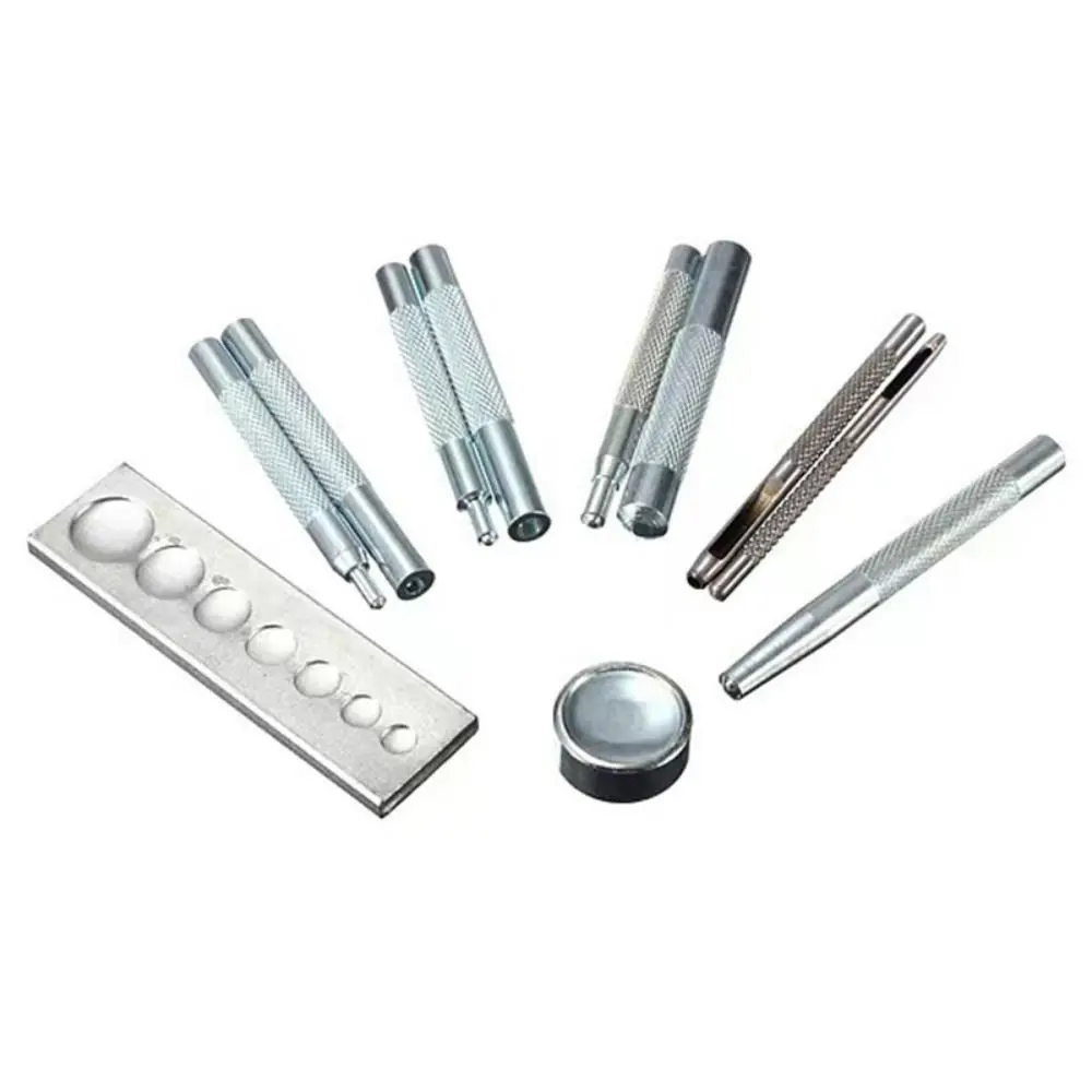 Metal Fastener Buttons Installation Tool Kit High Hardness Convenient Hand Punch Tools Set Durable Practical