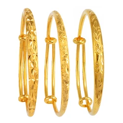 Anniyo (1 pezzo) bracciale Push and Pull per ragazze gioielli placcati in oro braccialetti etiopi africani #271707