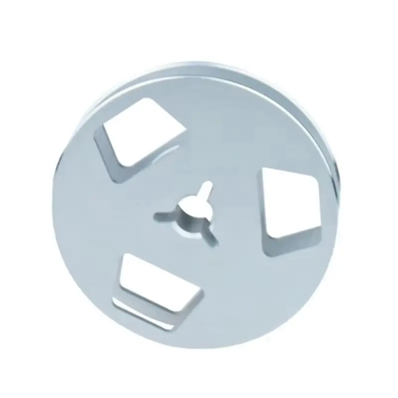 A37T-2Pcs 1/4 2.5 Inch Takeup Reel,Open Reel Audios Metal Takeup Reel,3 Holes Wind Resistance Hole Silver