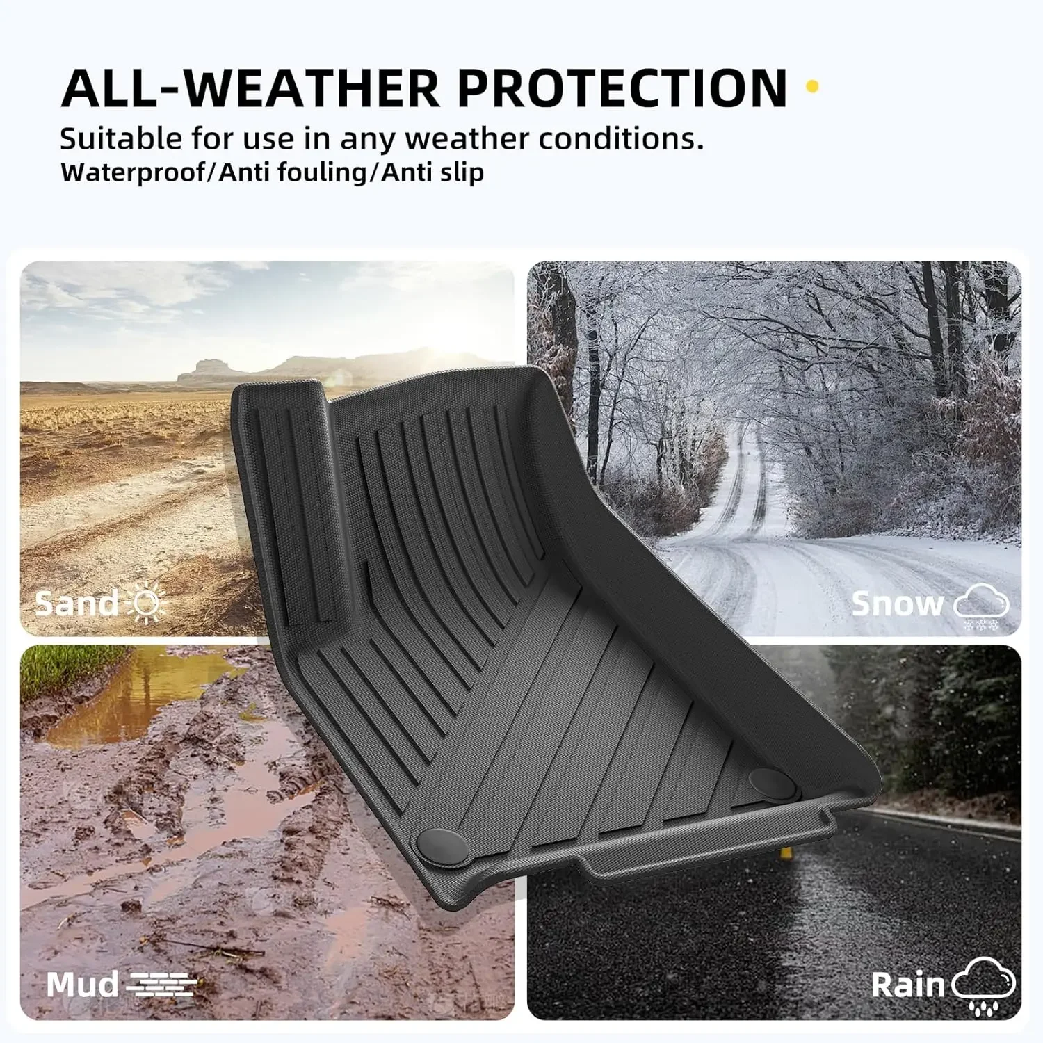 الحصير ل ريفيان R1T 2022 - 2025 اكسسوارات الجبهة الخلفية الجذع الحصير الباب الخلفي حصيرة جميع الأحوال الجوية TPE اكسسوارات الحصير سيارة #6