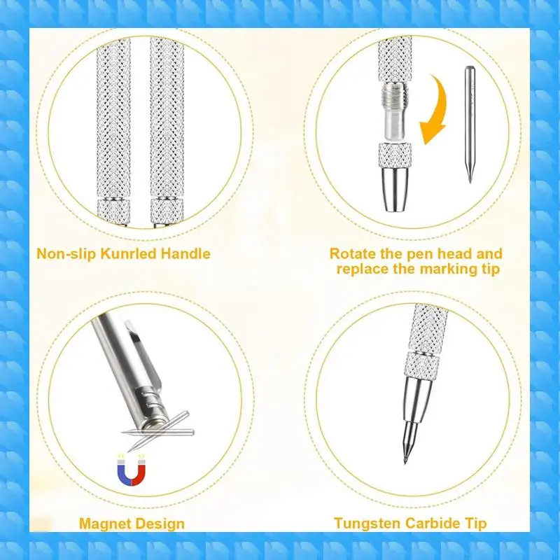 

ETRT Tungsten Carbide Scriber, Aluminium Carbide Scriber Pen With Magnet, Etching Engraving Pen With Clip Scribe Tool