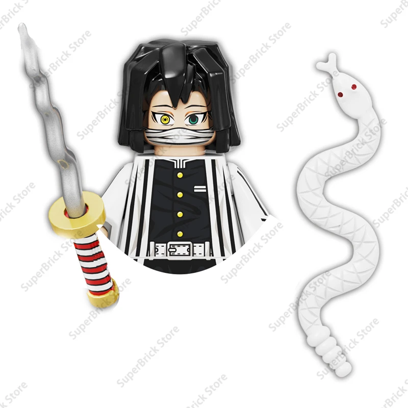 Demon Slayer Kamado Tanjirou Building Blocks Classic Cartoon Mini Action Figure Kibutsuji Muzan Model Bricks Sets Kids Toys Gift