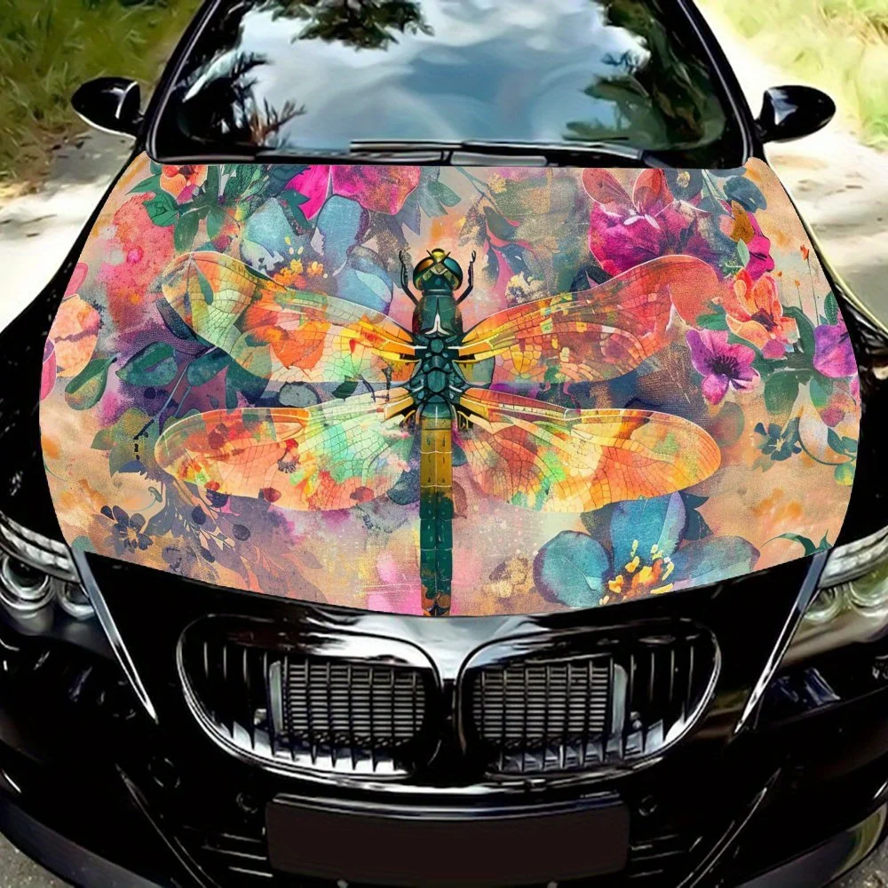 

Волшебная бабка, тень и все - цветы, обертка на капот автомобиля, цветная виниловая наклейка, графический капот грузовика, автоаксессуары, украшение De