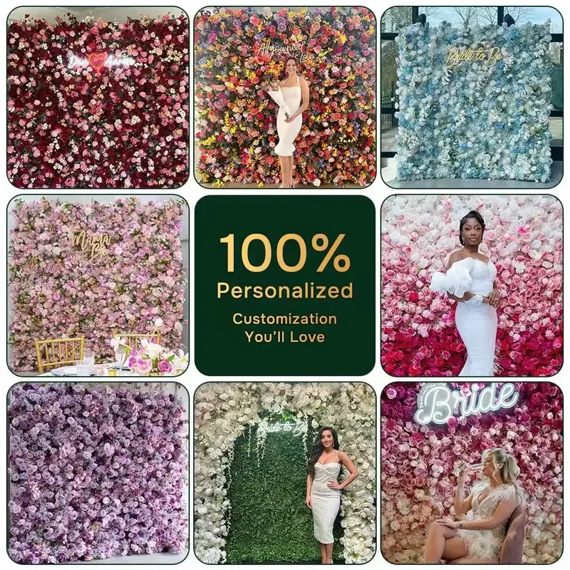 Factory Outlet Artificial Green Wall Flowers Wedding Backdrop Decoration Flower Wall Tropical Wall for Event Party