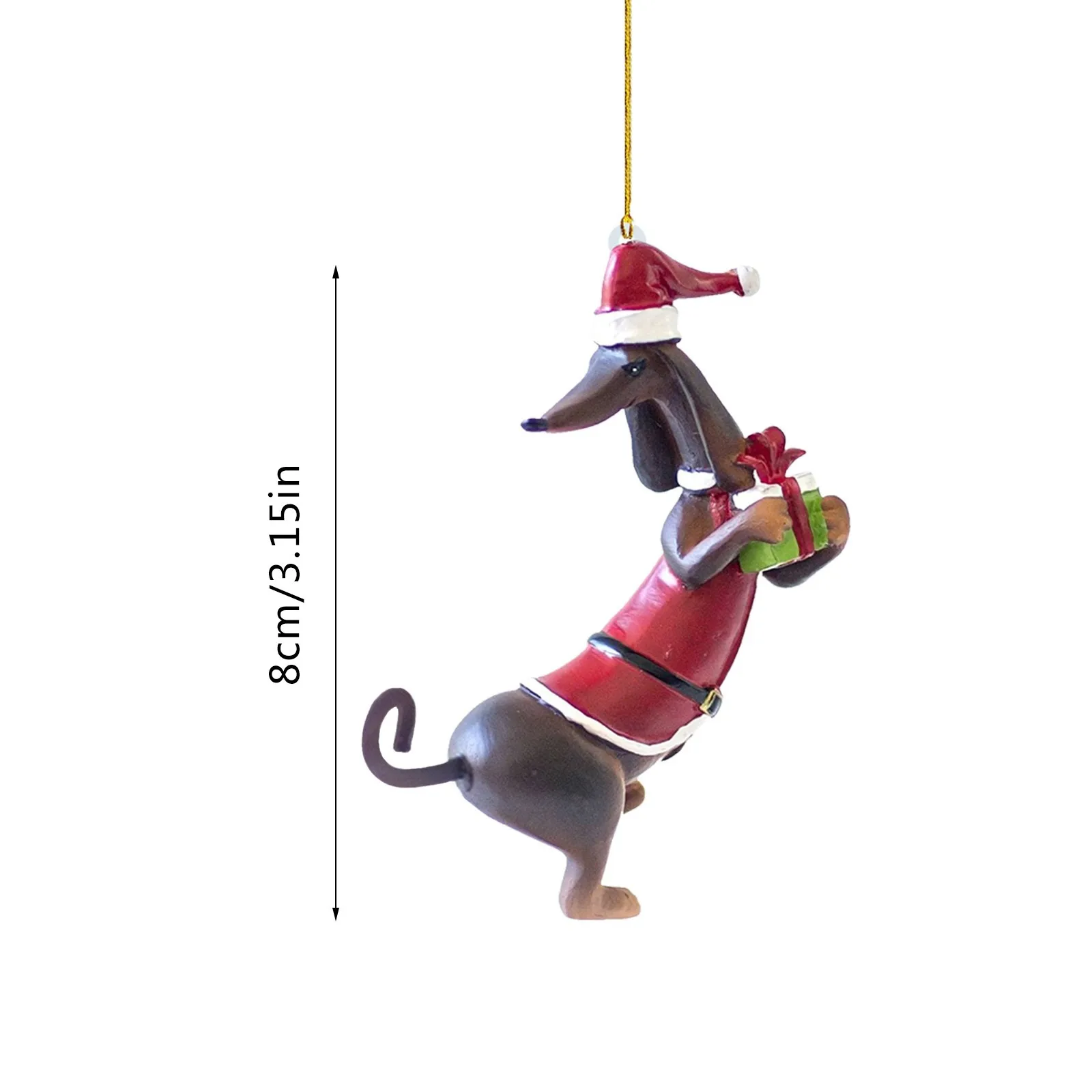 Christmas Tree Ornament Funny Dachshund Dog Pendant Decorative Xmas Tree Hanging Ornament New Year Holiday Party Supplies Gift