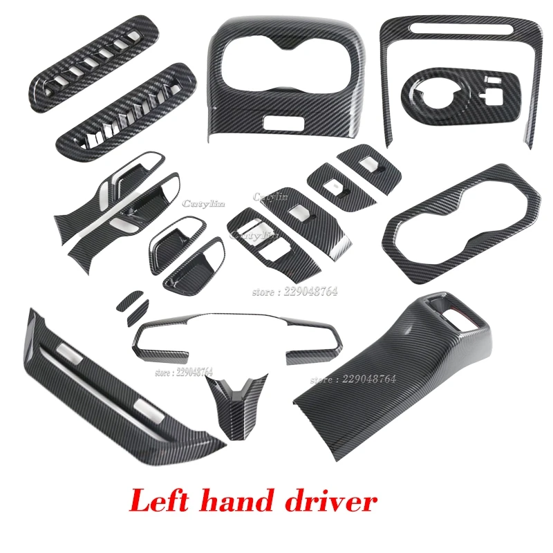 For MG S5 EV 2025 2026 ABS Carbonfiber Inner Door Handle Bowl Window Rise Switch Gear Handbrake AC Vent Button Cover Trim Frame