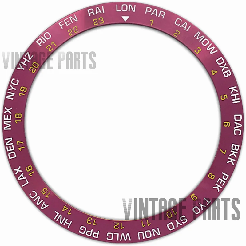 Inserto de bisel de aluminio para reloj skx 009 007, 38Mm