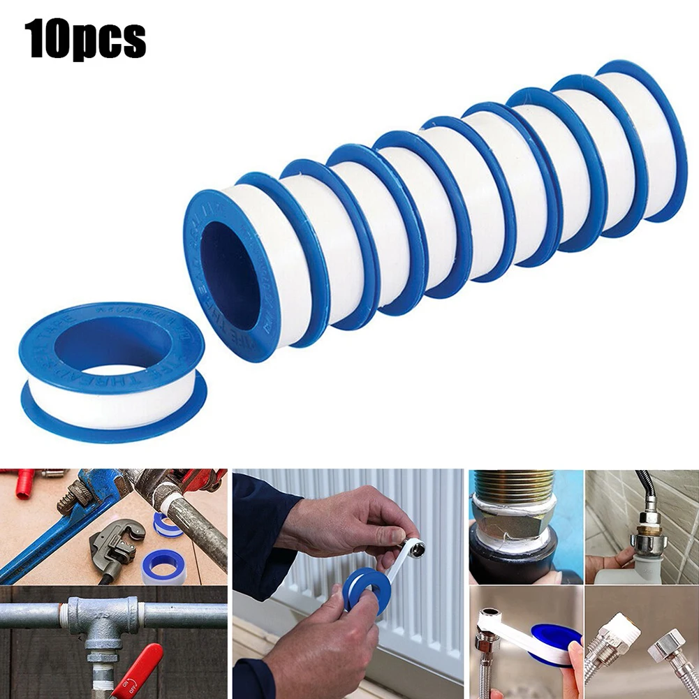 

PTFE Tape Sealing Tape 10x Accessories Adhesive Plumbers 10m X 12mm 10pcs DIY For Sealing Metal Premium Tape Home