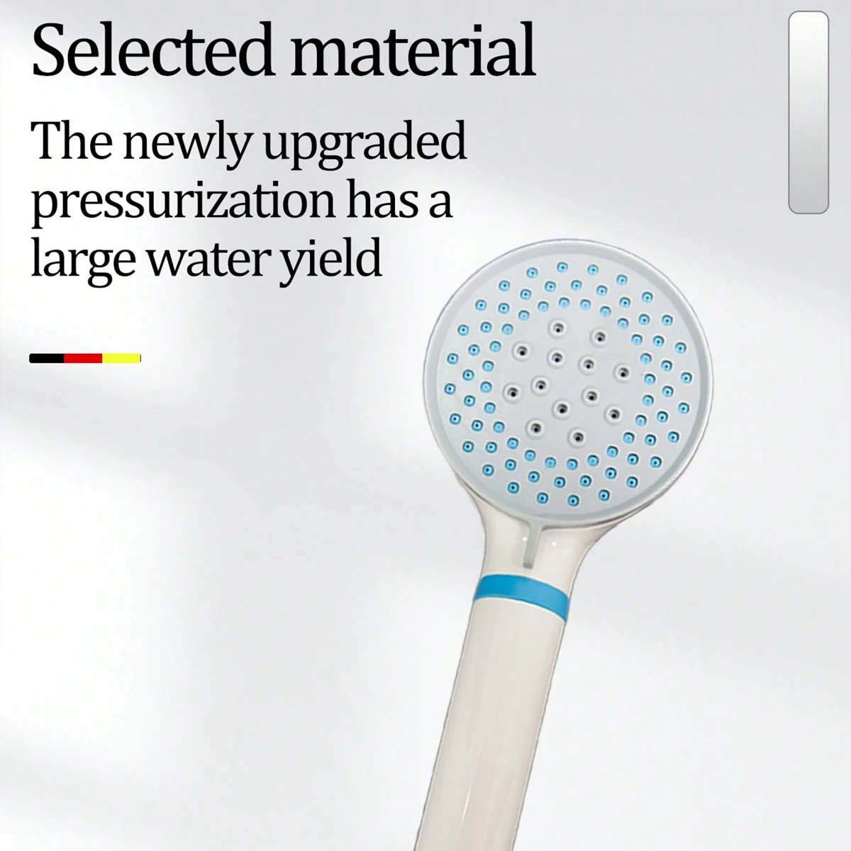 White TPR shower head, supercharged shower head super strong shower head
