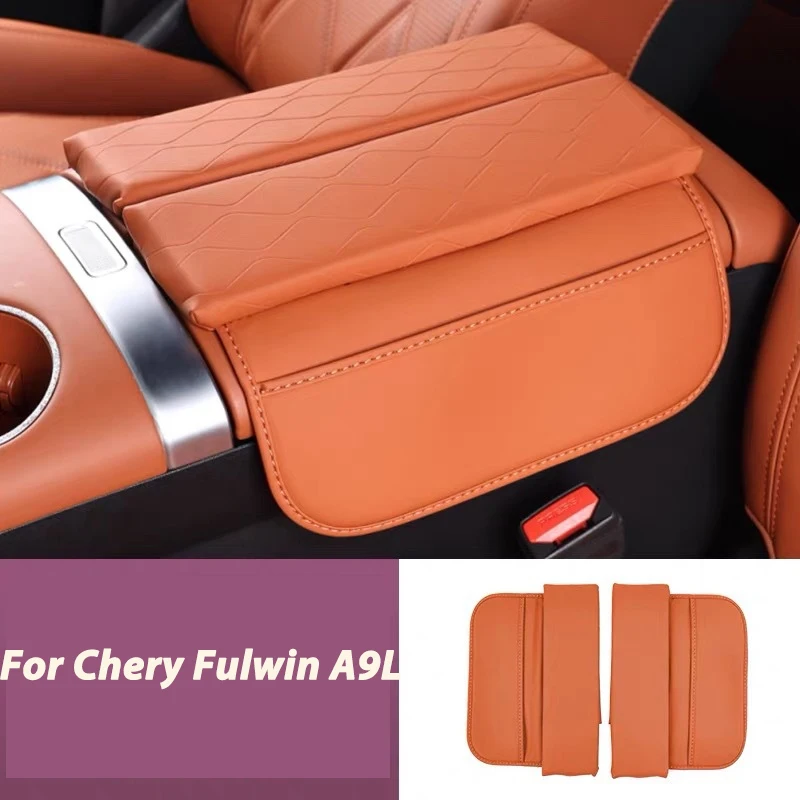Dedicated Leather Armrest Box Heightening Pad & Gap Storage Organizer for Chery Fulwin A9L