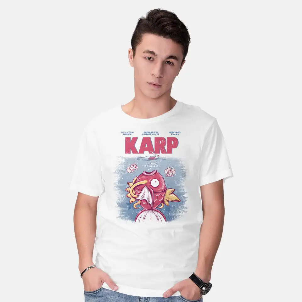 KARP Anime Graphic T-shirts for Men Clothing Women Short Sleeve Tees Vintage High Quality 100%Cotton