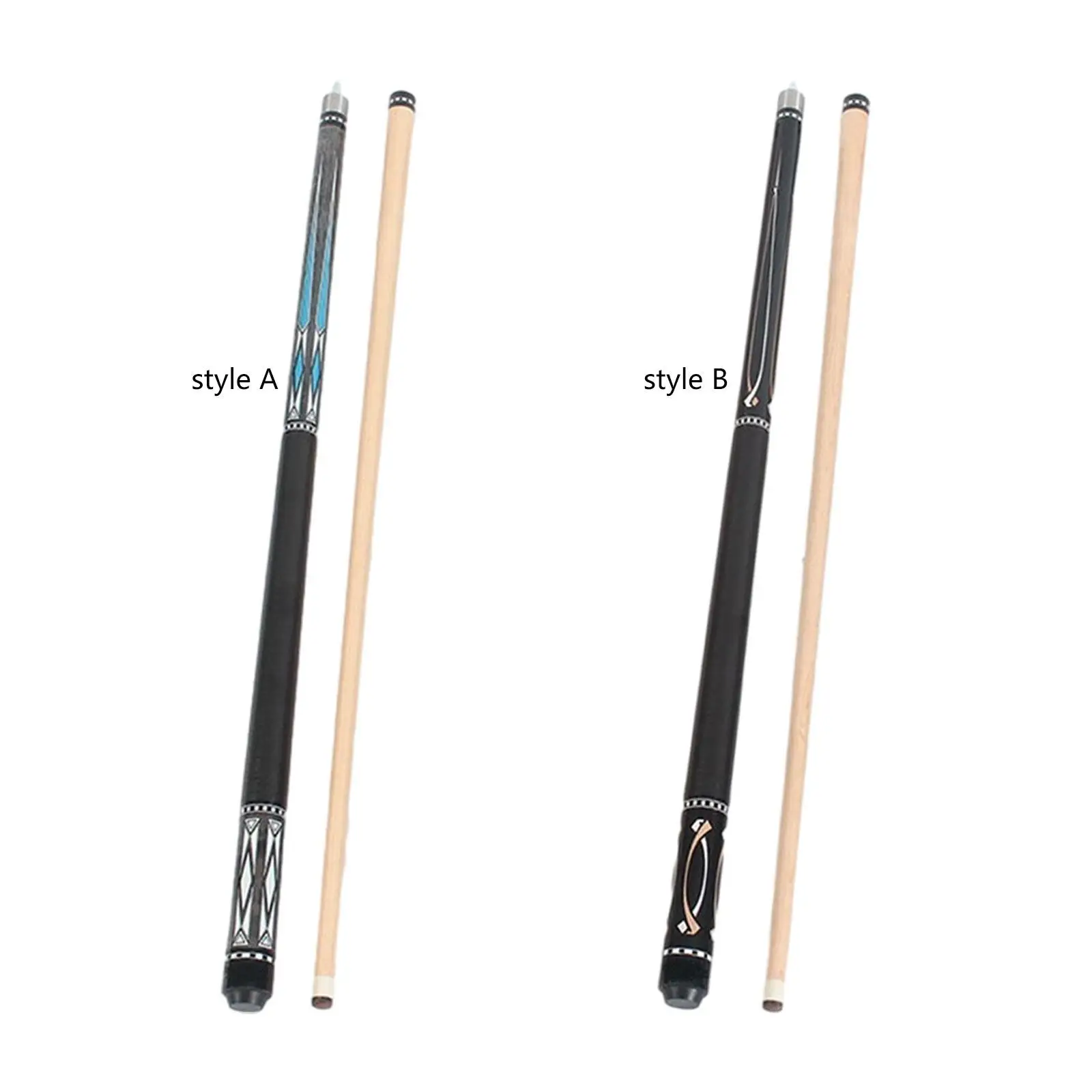 

Practical Wooden Pool Cue Stick 12.8mm Tip Billiard Stick Two Sections for Table Billiards and Snooker