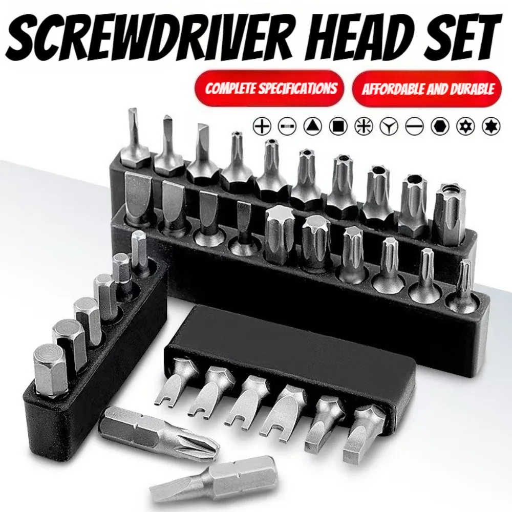S2/CRV Schraubendreher-Bit-Set 25mm Pflaumenblüten-Sechskant-Kreuzschraubendreher-Kopf Bohrmaschinenadapter Schraubendreher Handwerkzeug – Detail 1