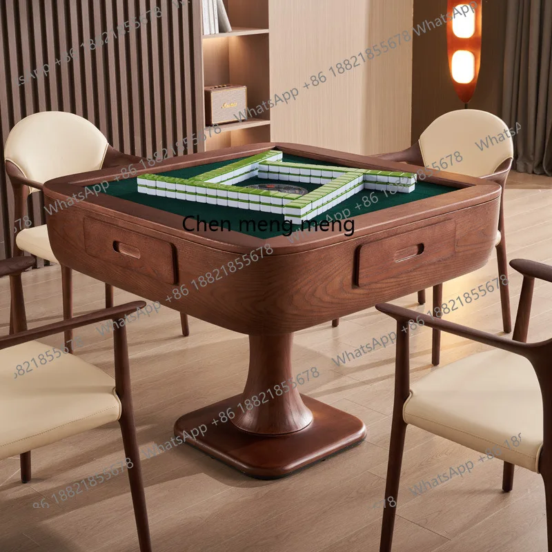 طاولة طعام آلة جونغ من الخشب الصلب المنزلي من أشوود، متكاملة ذات غرض مزدوج، حركة أوتوماتيكية فاخرة وخفيفة الوزن #2