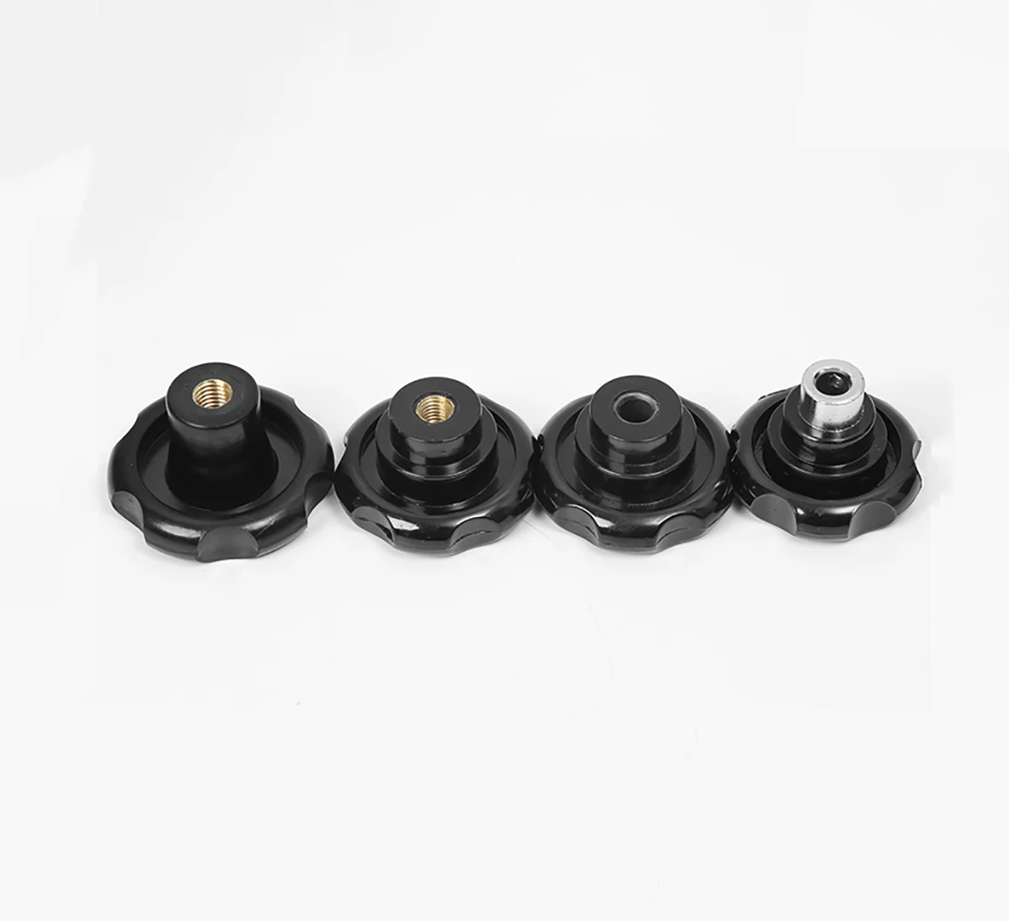Imagem -03 - Bakelite Rodada Corrugado Handwheel Machine Tool Lidar com Six-star Onda Roda Mão Apertar Porcas Cnc Impressora 3d M8-m12 Pcs