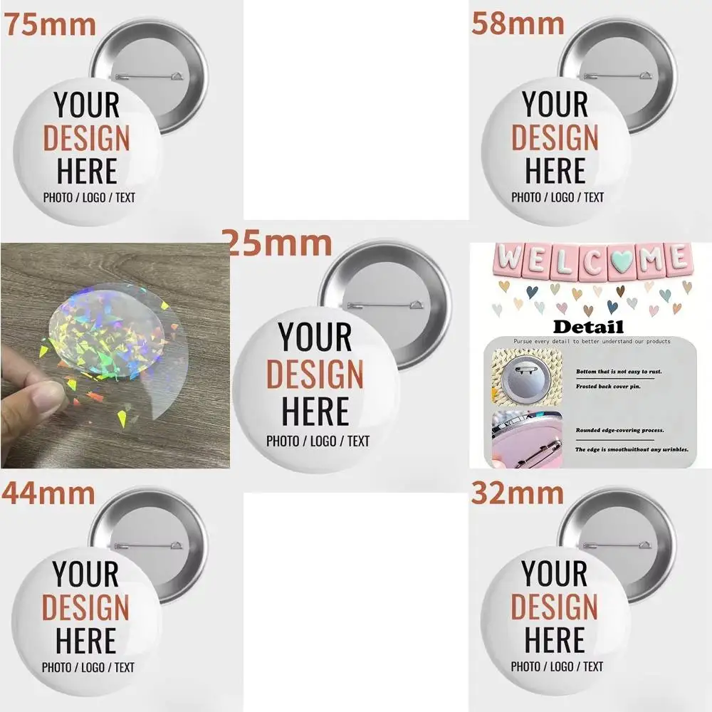 

Personalized custom Products Lapel Pins Badges Circular Backpack Brooch Metal Pin Customized Gift for Friend