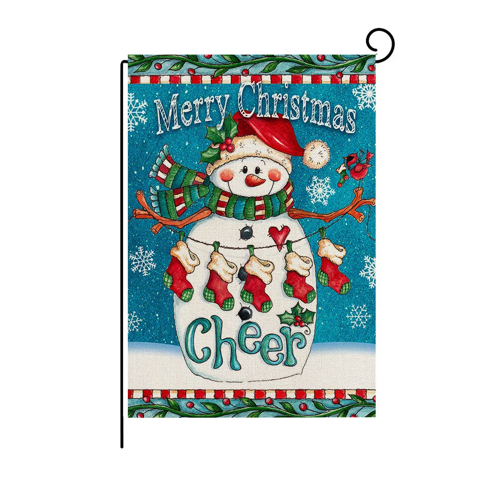 Christmas Garden Flags, Suitable for Outdoor  for Garden and Entrance Decoration 12inx18in As Well As Home Decoration Gifts.
