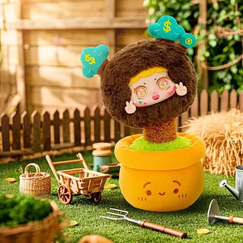 Serie de granja, Serie de plantas en maceta, juguetes de Peluche de flores suaves Kawaii, bonita planta rellena de vinilo, muñecos de Peluche, decoración de habitación, regalo de Navidad para niños