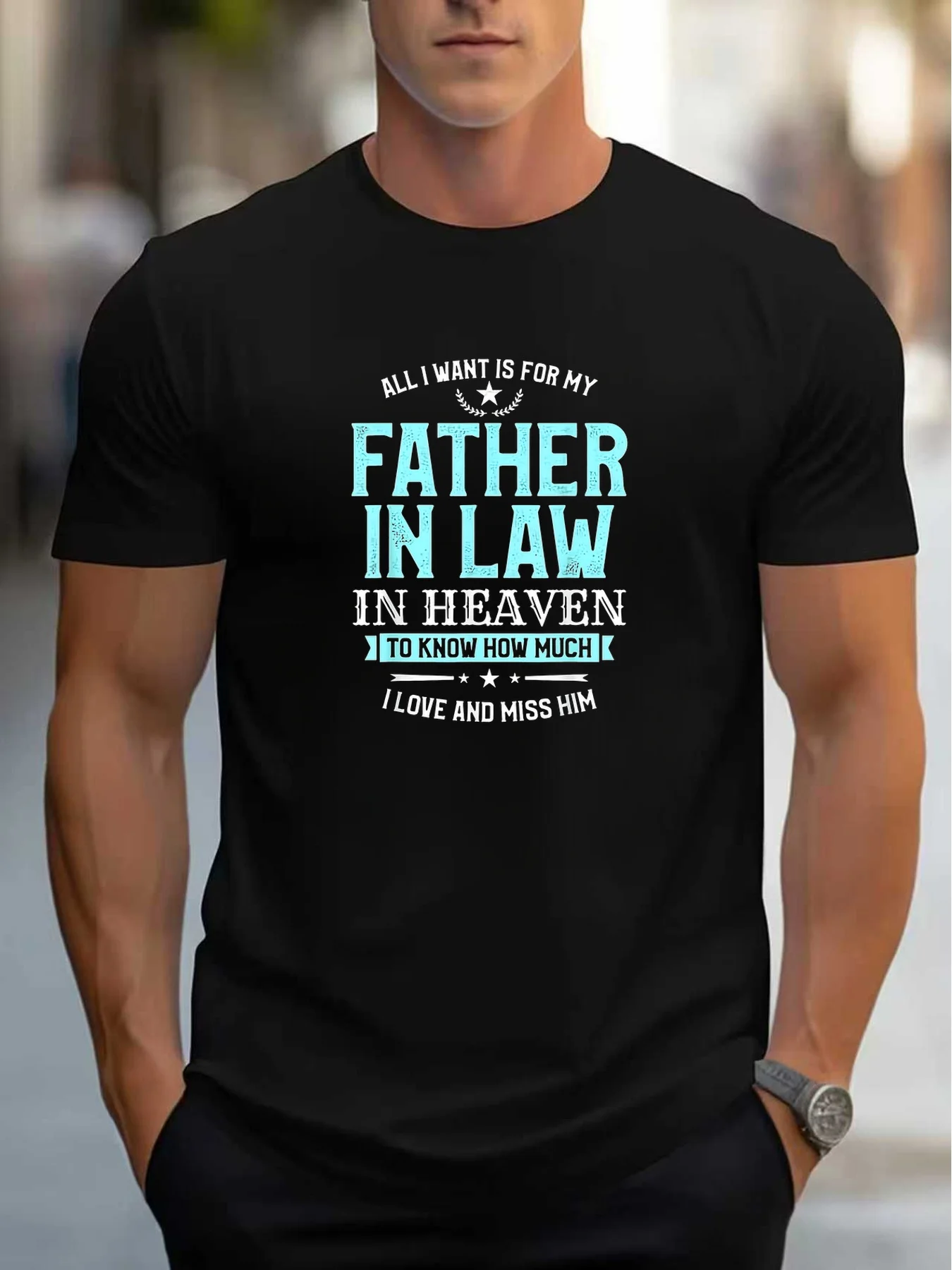 Men's Casual T-Shirt with the Design 