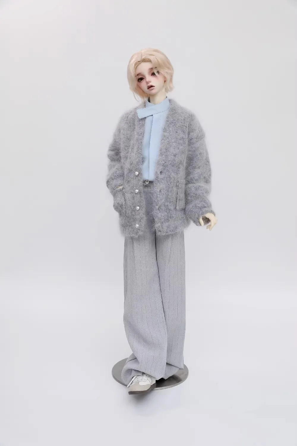 1/3 1/4 Scale Hidden Button Stand Collar Shirt Wide Legged Suit Pants Model for ID75 Dragon Soul 73 POPO68 SD10 MSD CD DIY view 6