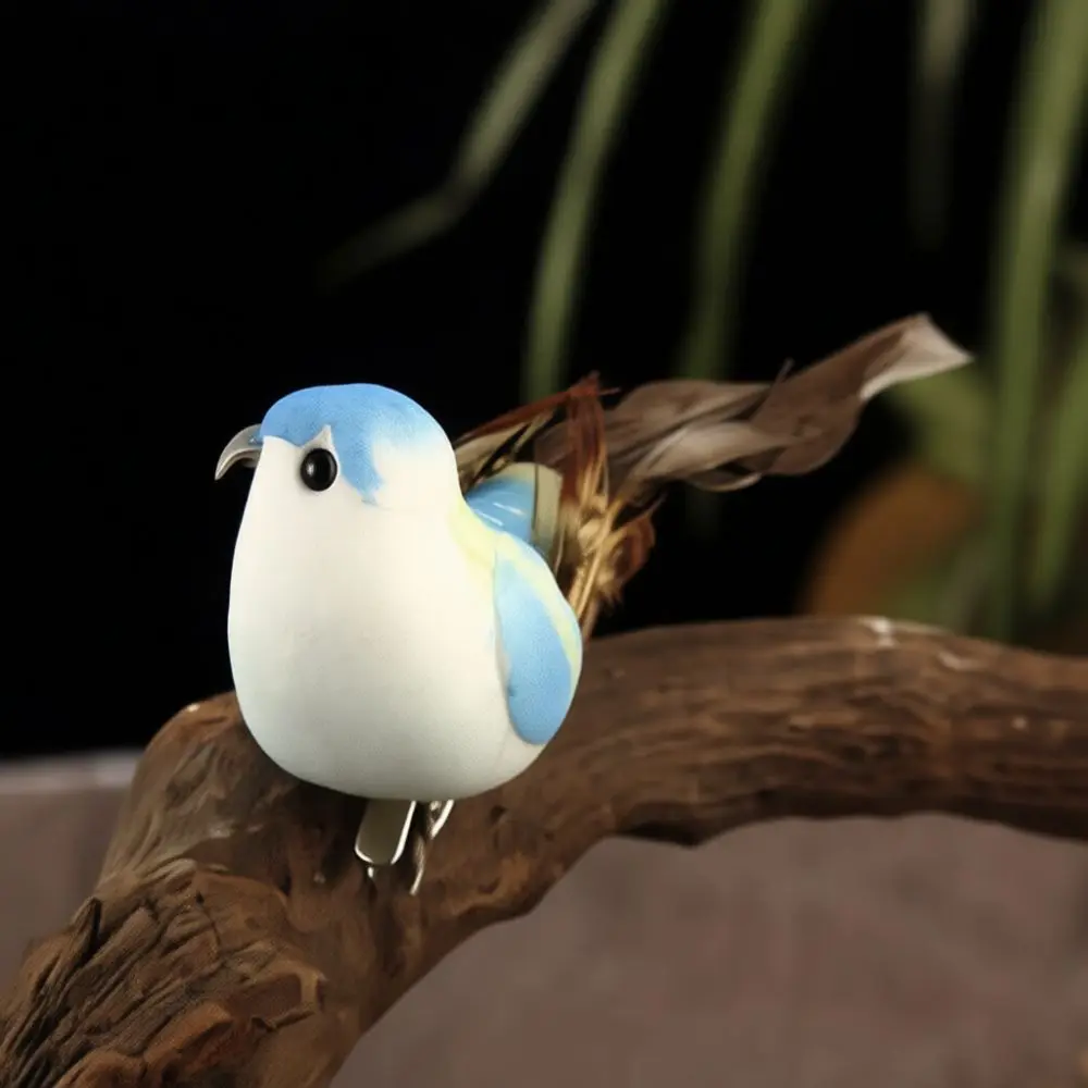 Handmade Artificial Feather Bird Realistic Simulation Animal Figurine Garden Lawn Home Decor Crafting Gift Accessory
