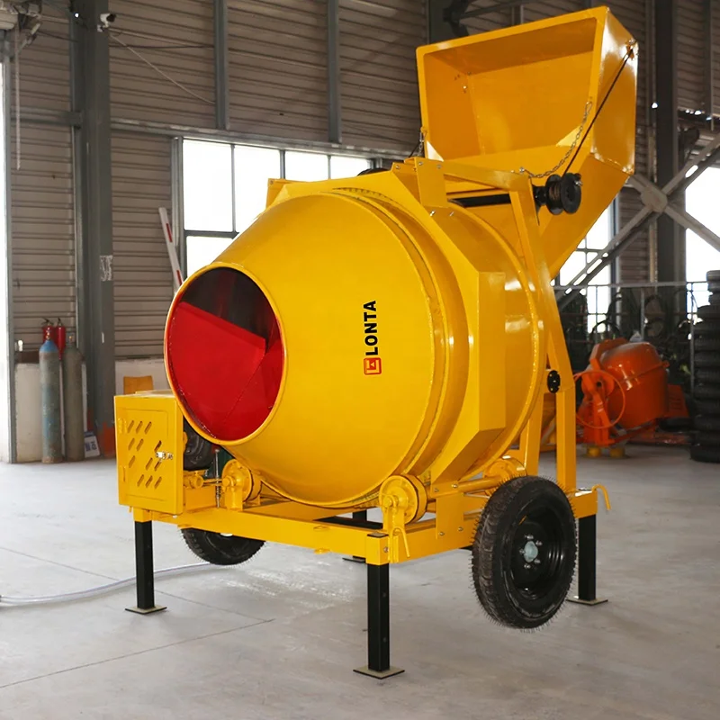 350L 2 Bags Self Loading Pump Portable Diesel Engine Cement Concrete Mixer Machine Betonniere 350L Construction