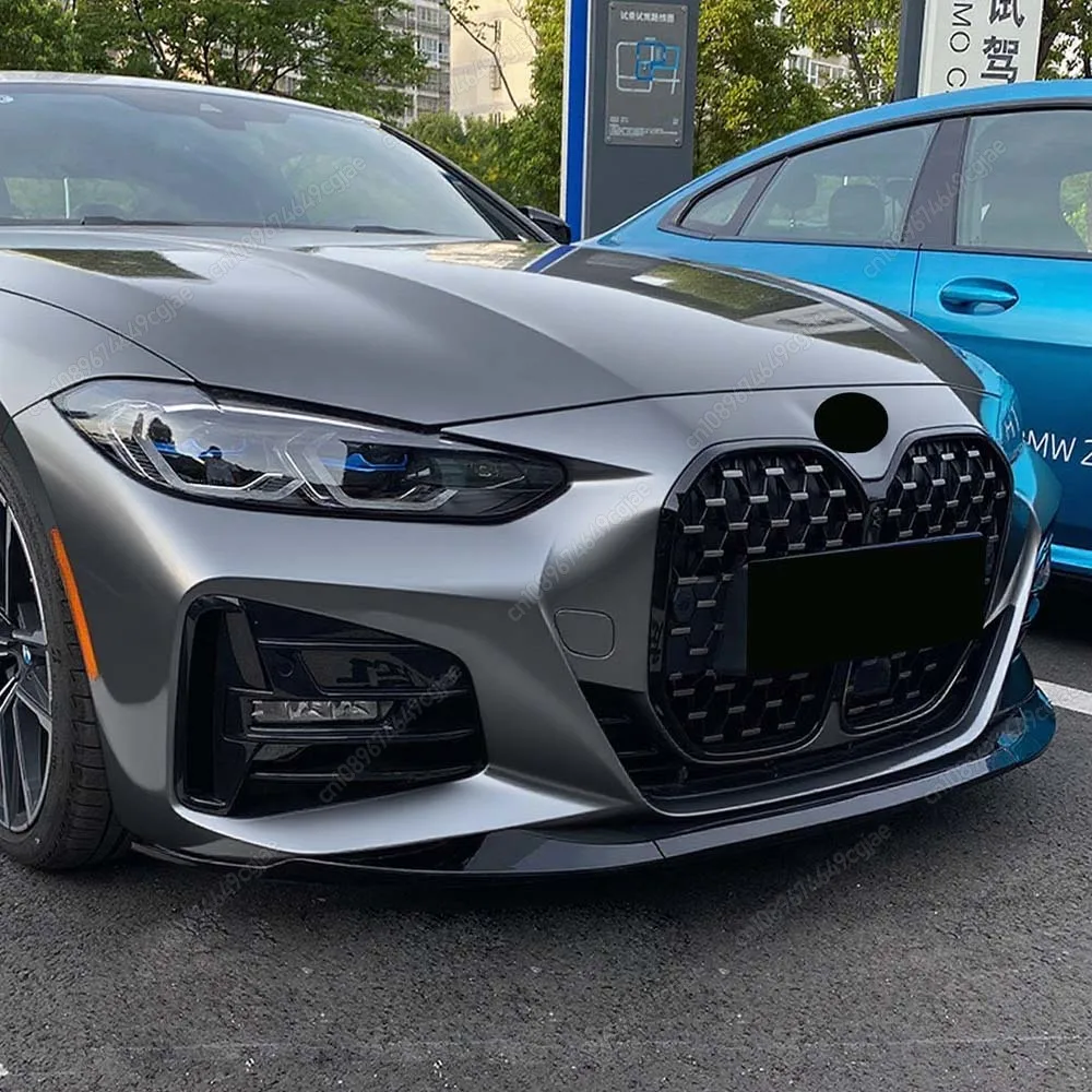 MP نمط سيارة الجبهة الوفير الفاصل الشفاه الناشر لمعان الأسود أطقم لسيارات BMW 4 سلسلة G22 G23 M-Sport 2020-2024 + 2-Door كوبيه/كابريو #2