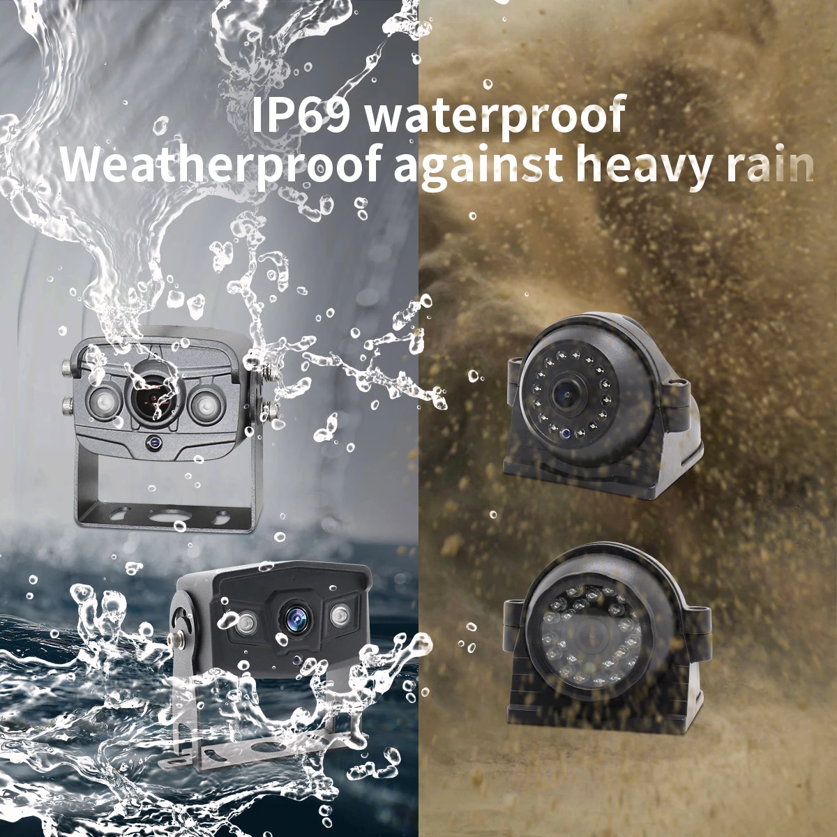 Bus Camion Monitor per auto Telecamera per rilevamento punti ciechi per veicoli Avviso pedonale Avviso di sicurezza Sistema BSD Telecamere impermeabili