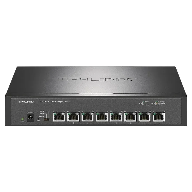 Tp-link TL-ST2008 Switch Ethernet Web Managed 10000mbps 8*10gbps RJ45 NAS Networking Core Switches  2 5 Gigabit 10Gbp Hub