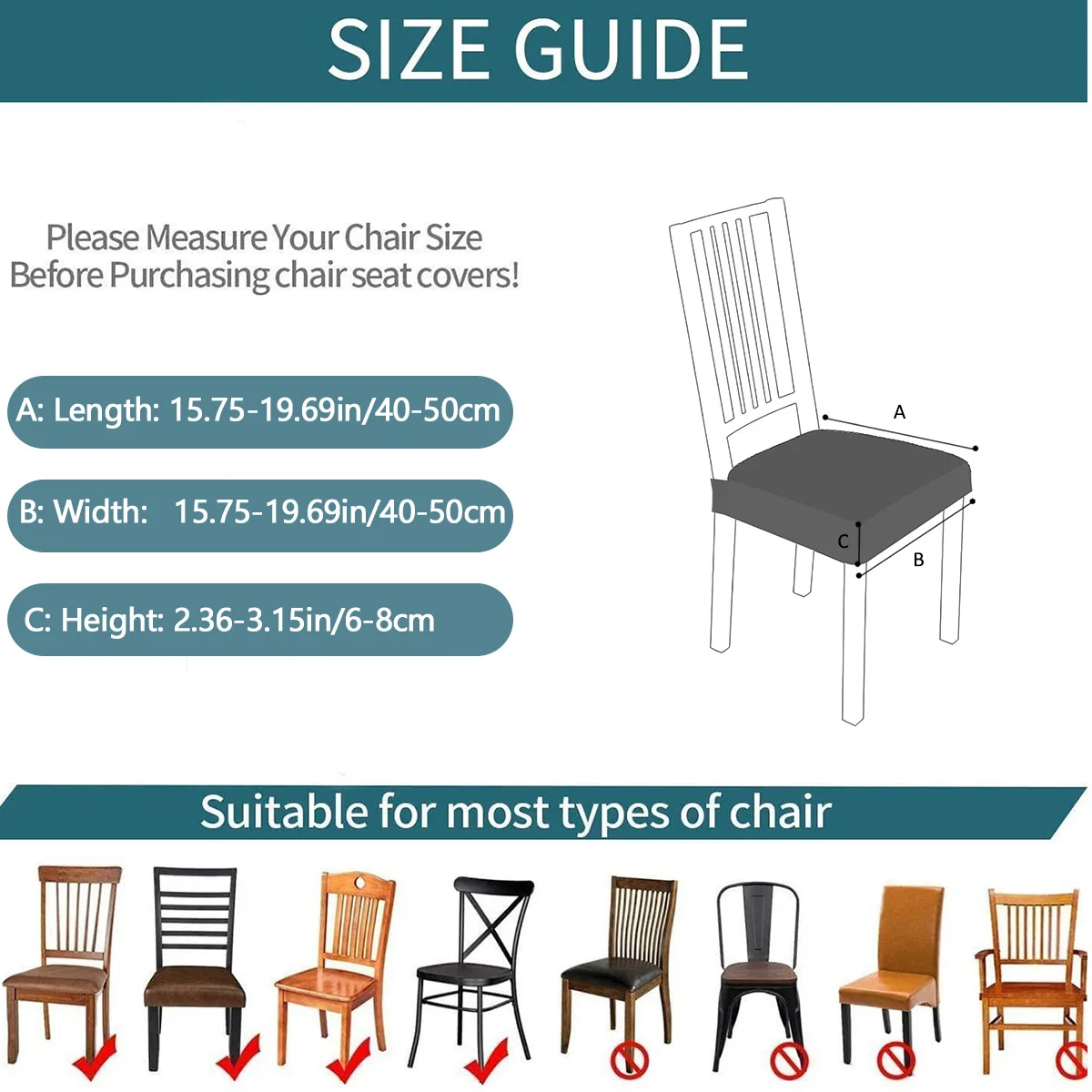 1PC Velvet Stretch Dining Chair Seat Covers Super Soft Seat Cushion Covers Protector Non-slip with Fixed Strap Slipcovers