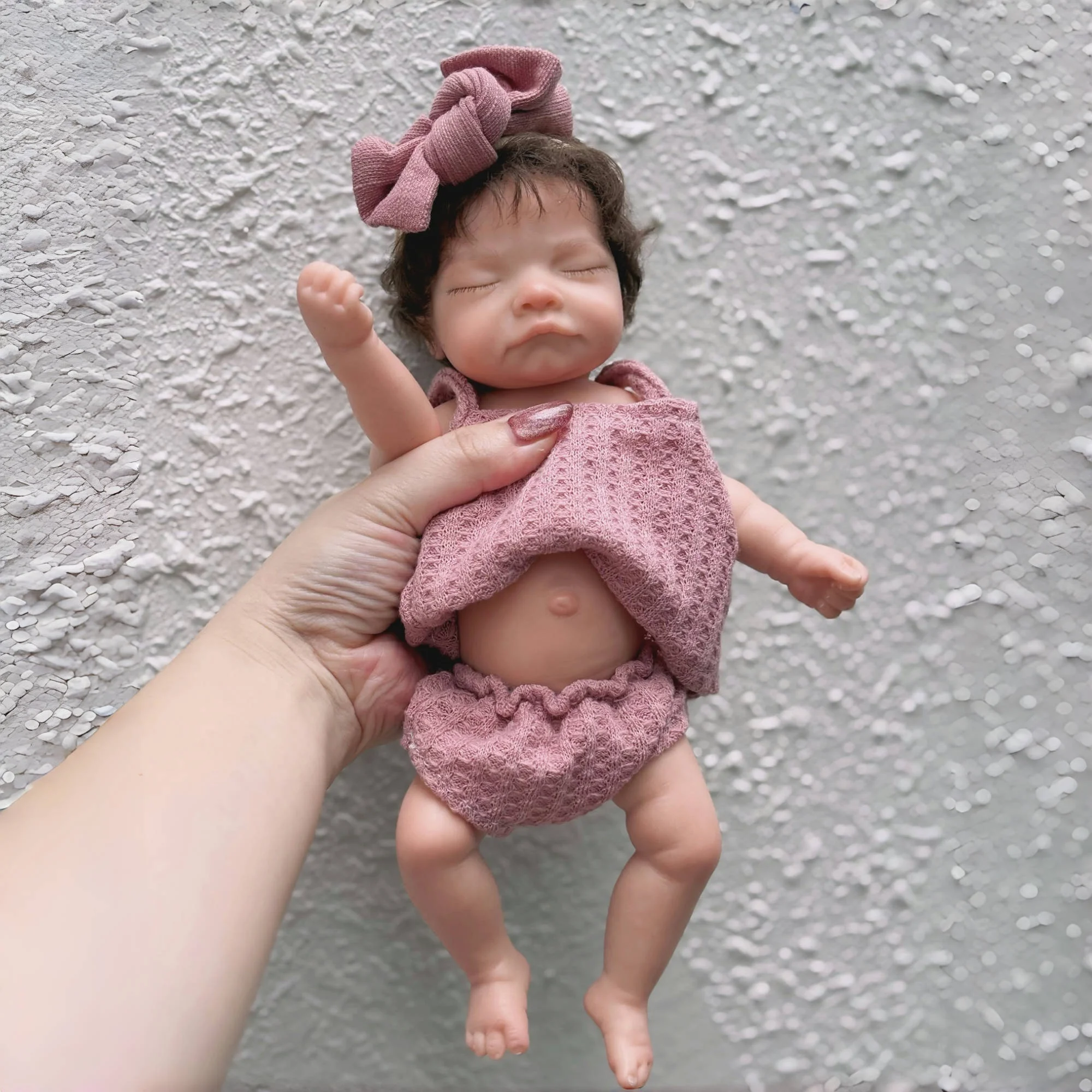 1PC 10 zoll Offene Mund Weiche Silikon Reborn Puppe Mädchen mit Haar Lebensechte Gemalt Wasserdicht Neugeborenen Baby Bebe spielzeug